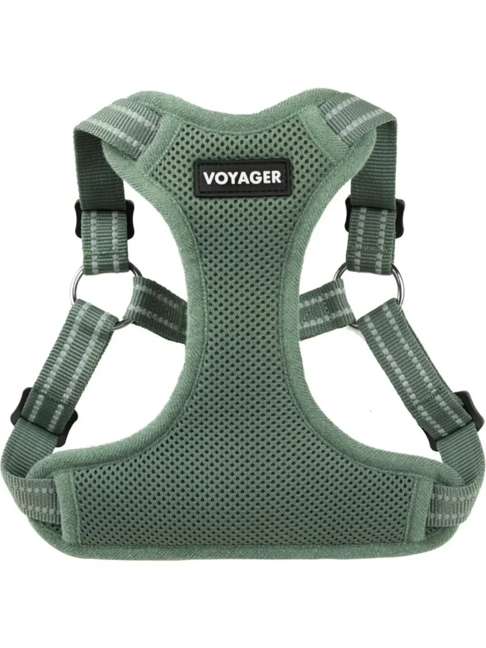Adjustable Step-in Breathable Mesh Dog Harness for Small to Large Dogs - Moss